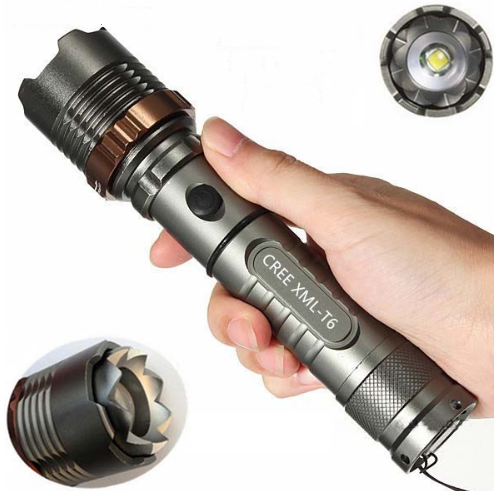High-Intensity Rechargeable T6 Flashlight