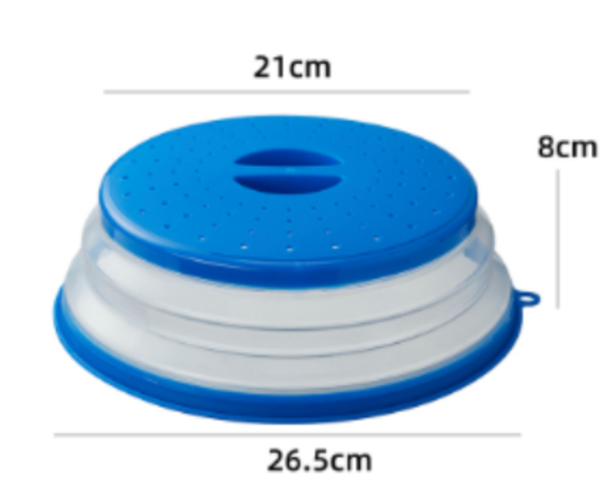 Collapsible High-Temperature Microwave Splash Cover